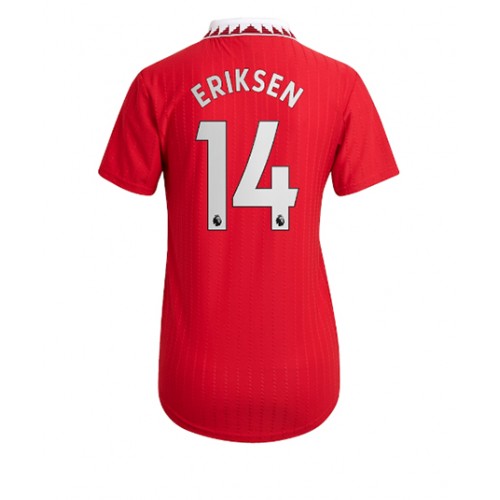 Manchester United Christian Eriksen #14 Hjemmedrakt Kvinner 2022-23 Kortermet Manchester United Christian Eriksen #14 Hjemmedrakt Kvinner 2022-23 Kortermet